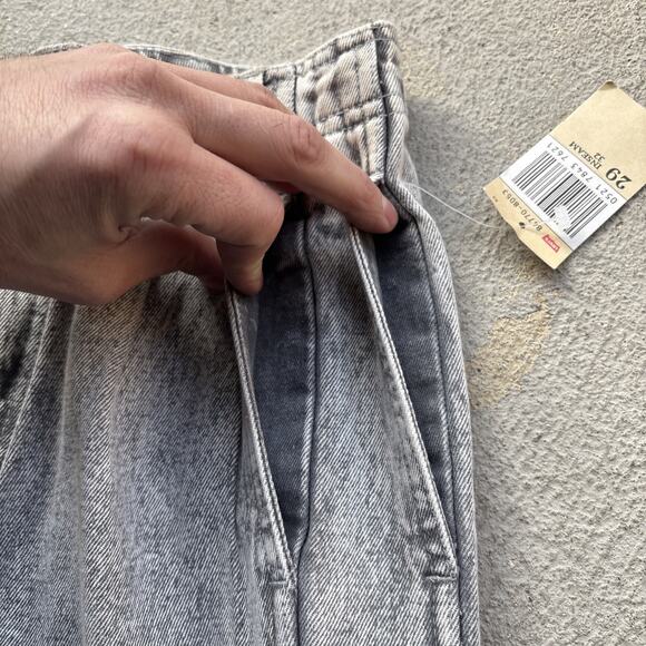 Deadstock 90s Dockers Jeans Black 29x32 Pleated Denim Levi’s Baggy Acid Vintage - Picture 7 of 16